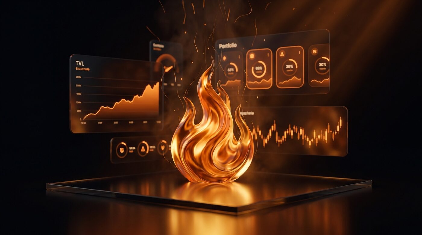 FogoFi dashboard showing portfolio and live Fogo protocol data